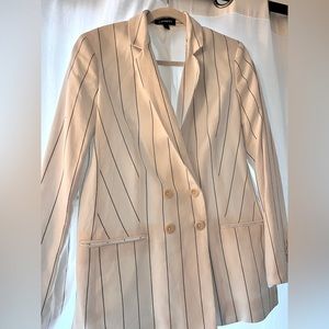 EXPRESS White Pinstripe Blazer